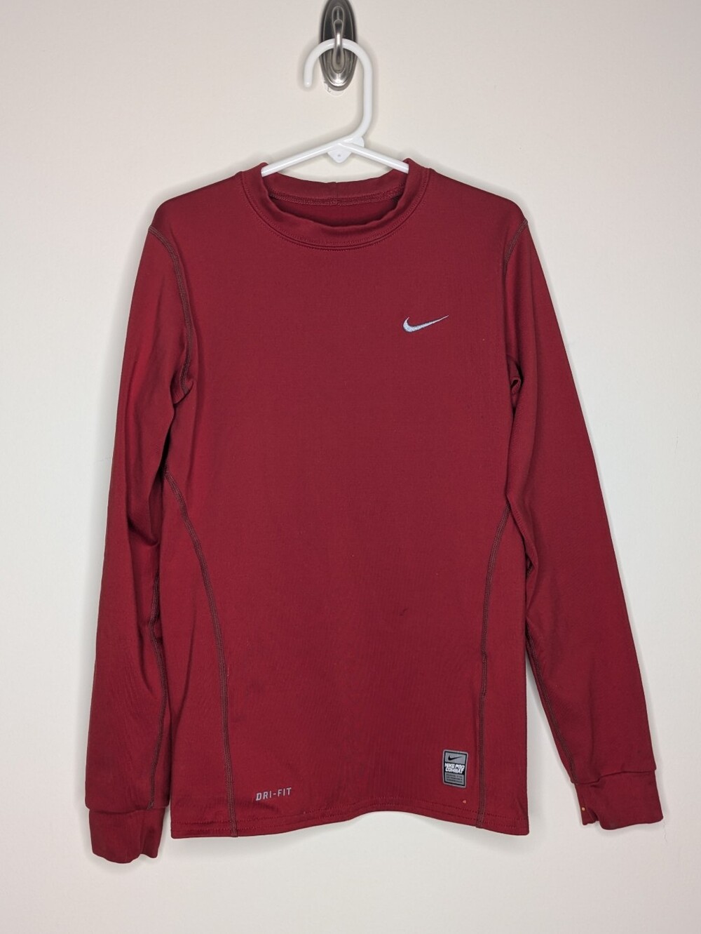 Nike Pro Combat Dri Fit Compression Shirt Fleece Lined M